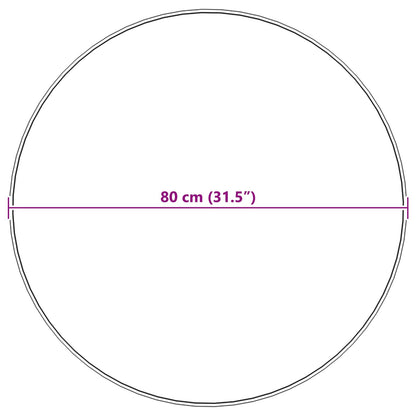 Nep Konijnenbont Tapijt Olite Antraciet Ø 80 cm Polyester