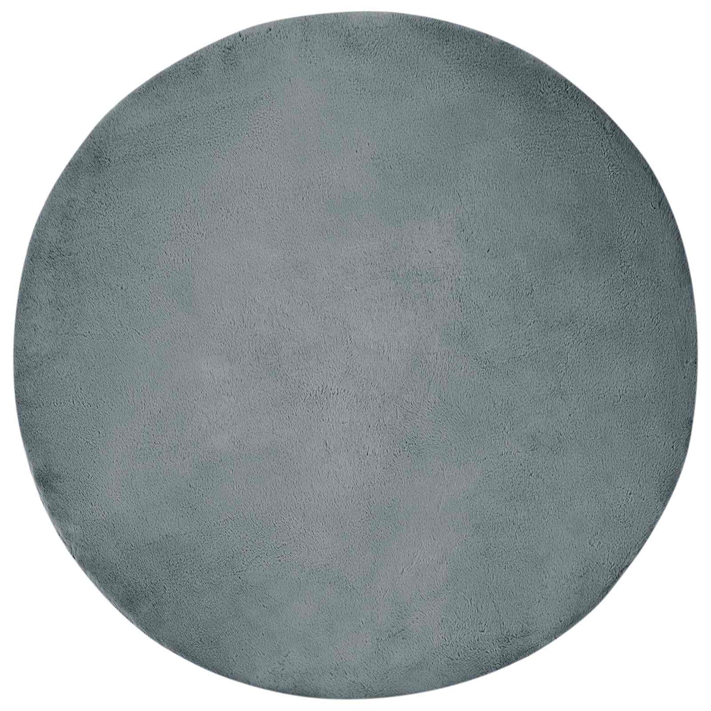 Nep Konijnenbont Tapijt Olite Antraciet Ø 80 cm Polyester