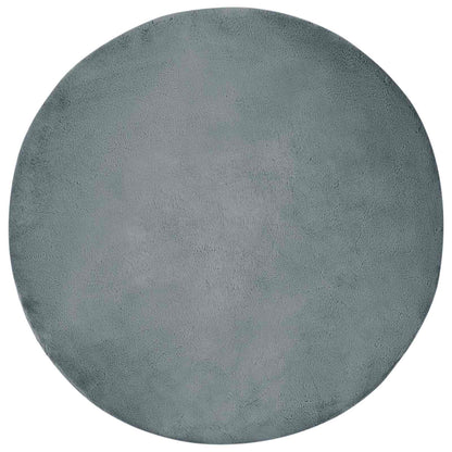 Nep Konijnenbont Tapijt Olite Antraciet Ø 80 cm Polyester