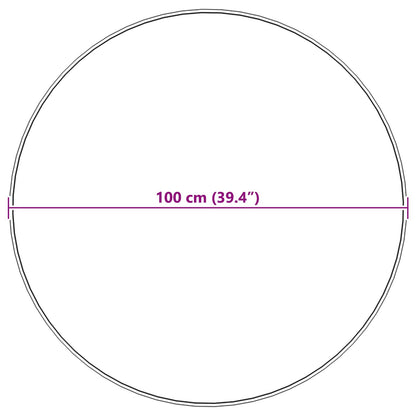 Nep Konijnenbont Tapijt Olite Antraciet Ø 100 cm Polyester