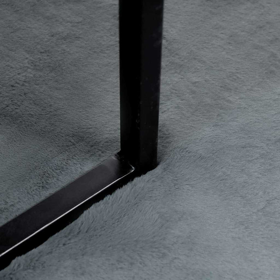 Nep Konijnenbont Tapijt Antraciet Ø 160 cm Polyester