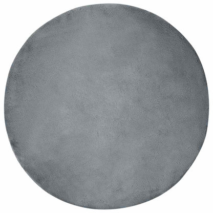 Nep Konijnenbont Tapijt Antraciet Ø 160 cm Polyester