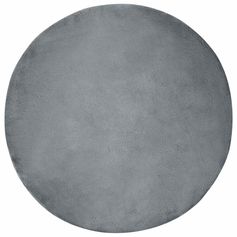 Nep Konijnenbont Tapijt Antraciet Ø 160 cm Polyester