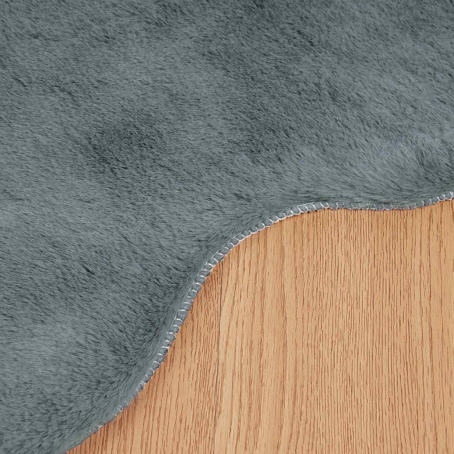Nep Konijnenbont Tapijt Olite Antraciet 50 x 80 cm Polyester