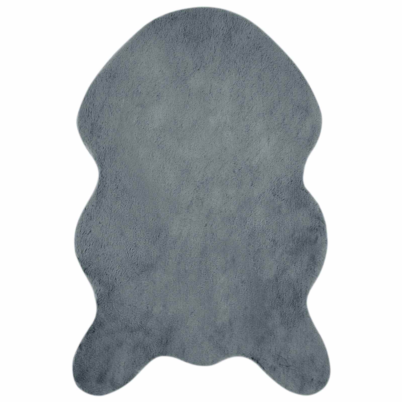 Nep Konijnenbont Tapijt Olite Antraciet 50 x 80 cm Polyester