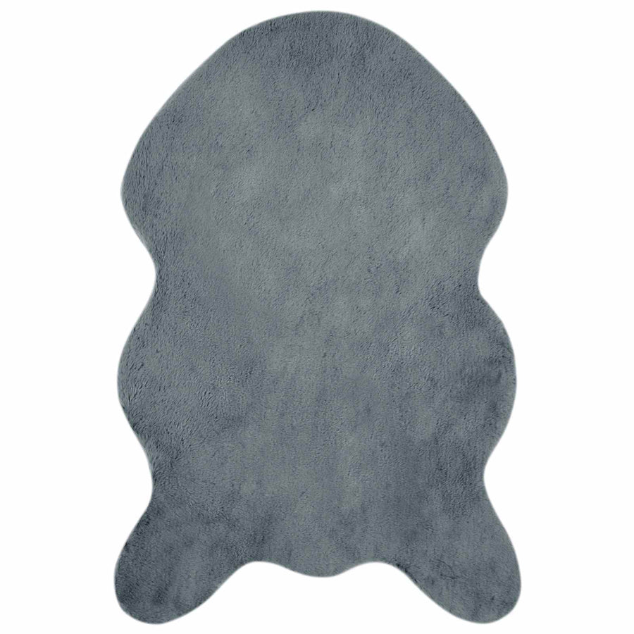 Nep Konijnenbont Tapijt Olite Antraciet 60 x 90 cm Polyester