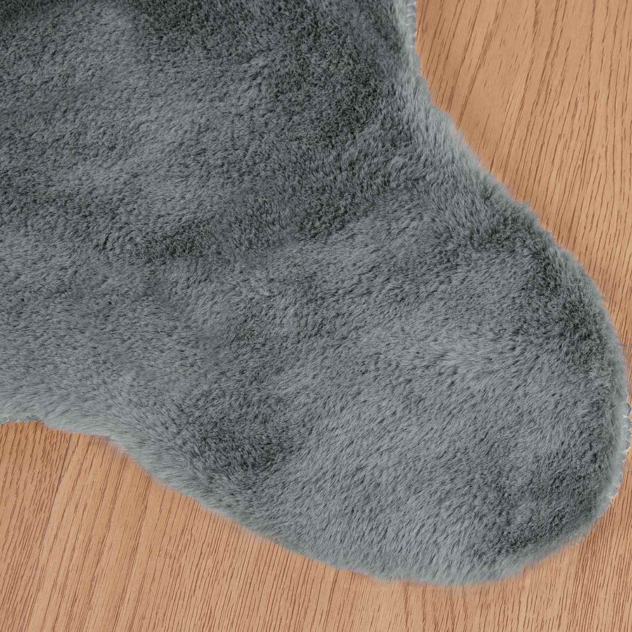 Nep Konijnenbont Tapijt Olite Antraciet 80 x 120 cm Polyester