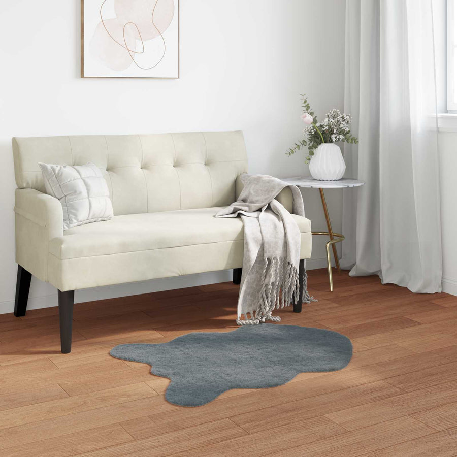 Nep Konijnenbont Tapijt Olite Antraciet 80 x 120 cm Polyester