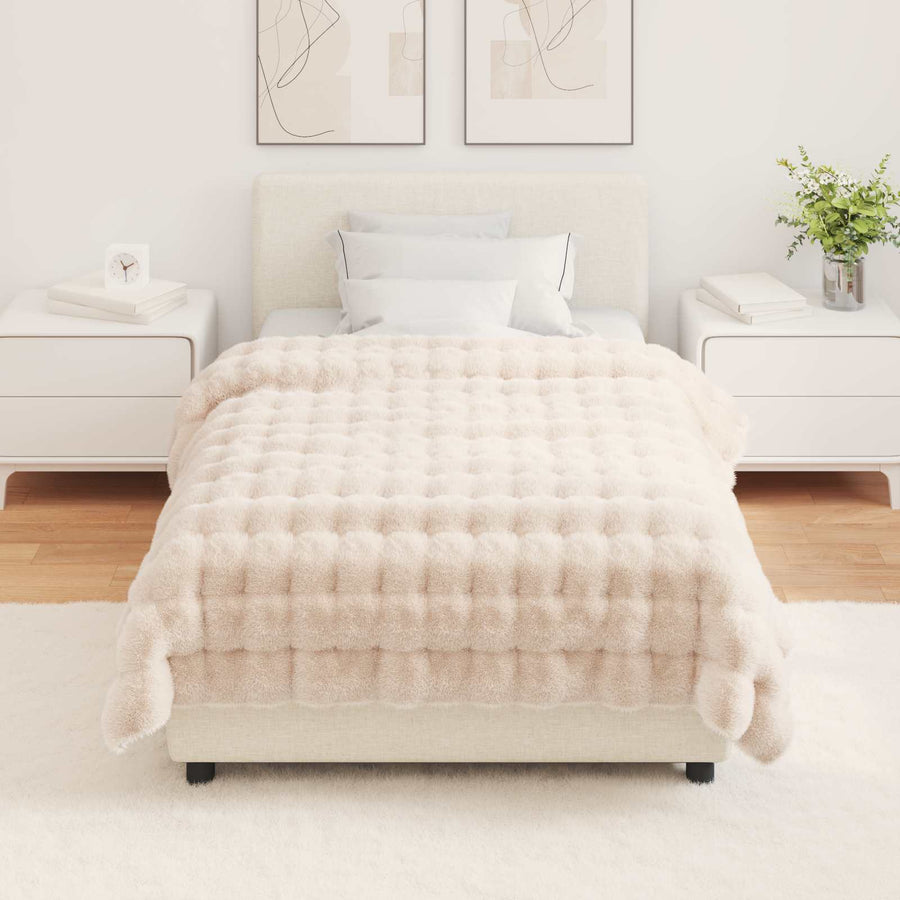 Neppels Konijnenbont Deken Beige 130 x 150 cm Polyester