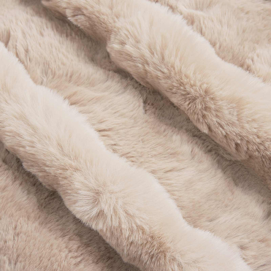 Neppels Konijnenbont Deken Beige 150 x 220 cm Polyester