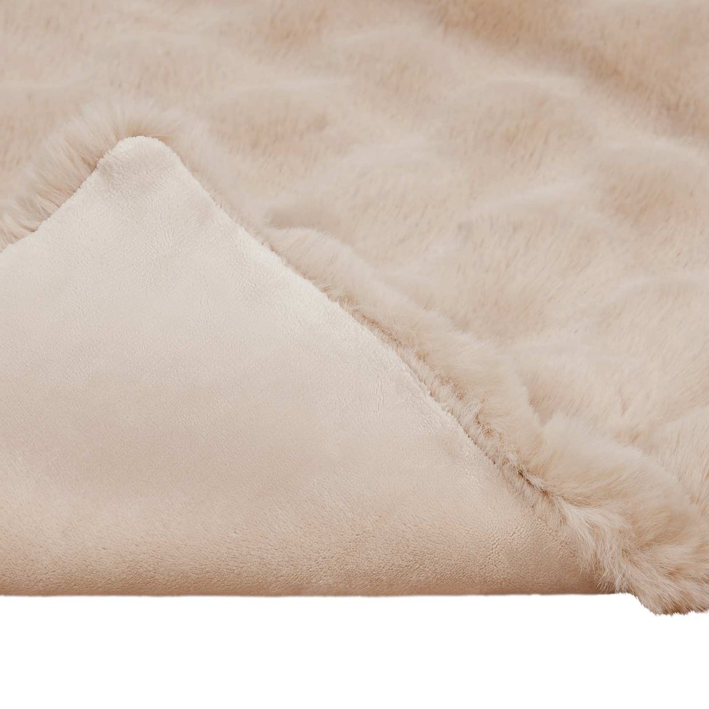 Neppels Konijnenbont Deken Beige 220 x 240 cm Polyester