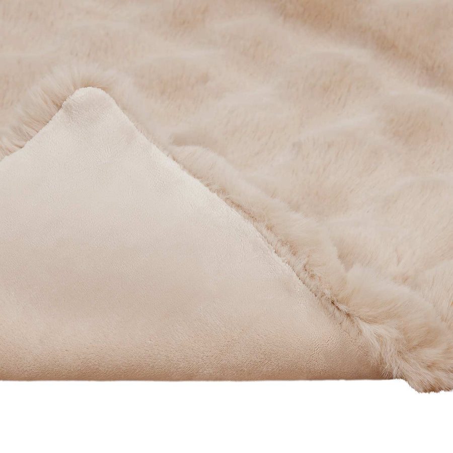 Neppels Konijnenbont Deken Beige 220 x 240 cm Polyester