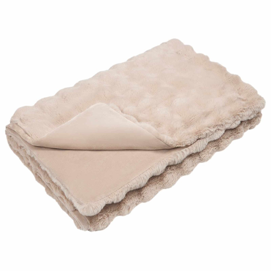Neppels Konijnenbont Deken Beige 220 x 240 cm Polyester