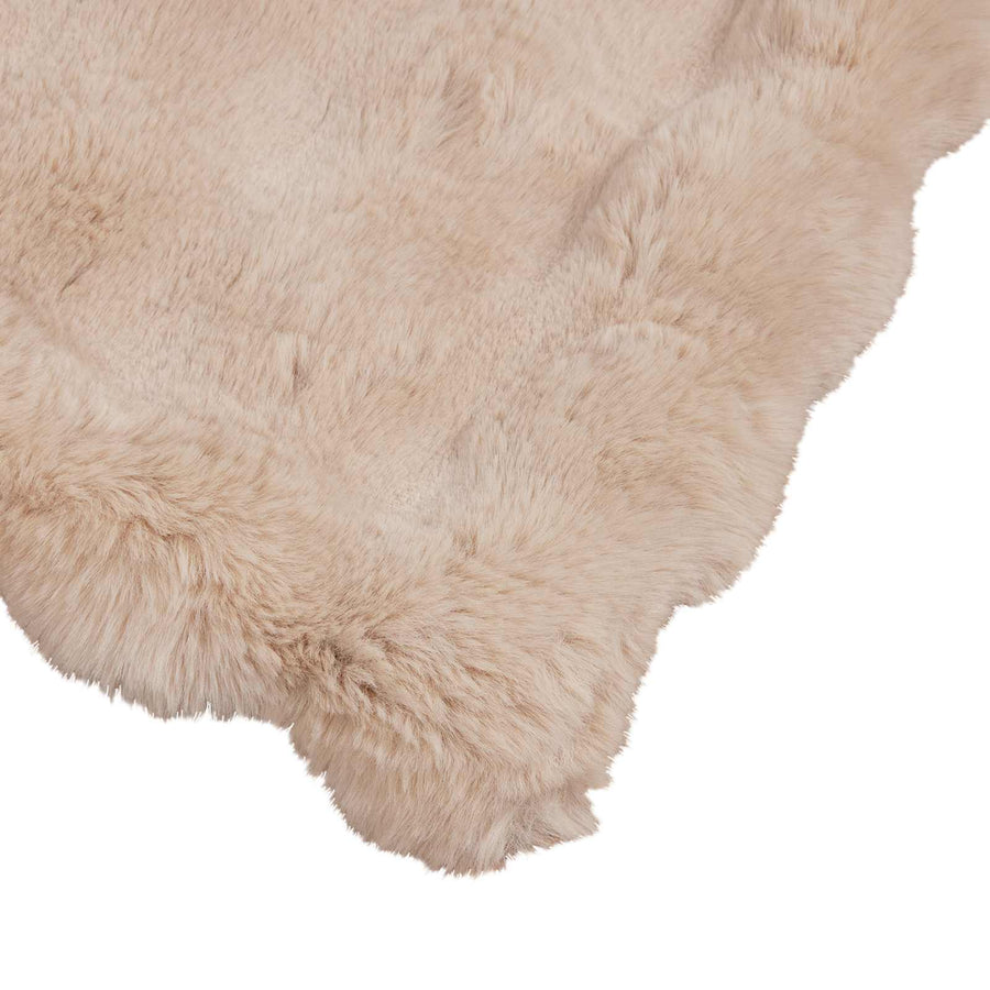 Neppels Konijnenbont Deken Beige 240 x 270 cm Polyester