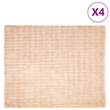 Neppels Konijnenbont Deken 4 pcs Beige 130 x 150 cm Polyester