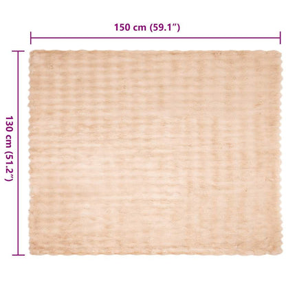 Neppels Konijnenbont Deken 4 pcs Beige 130 x 150 cm Polyester