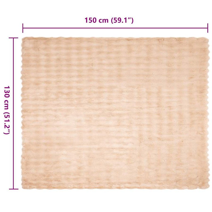 Neppels Konijnenbont Deken 4 pcs Beige 130 x 150 cm Polyester