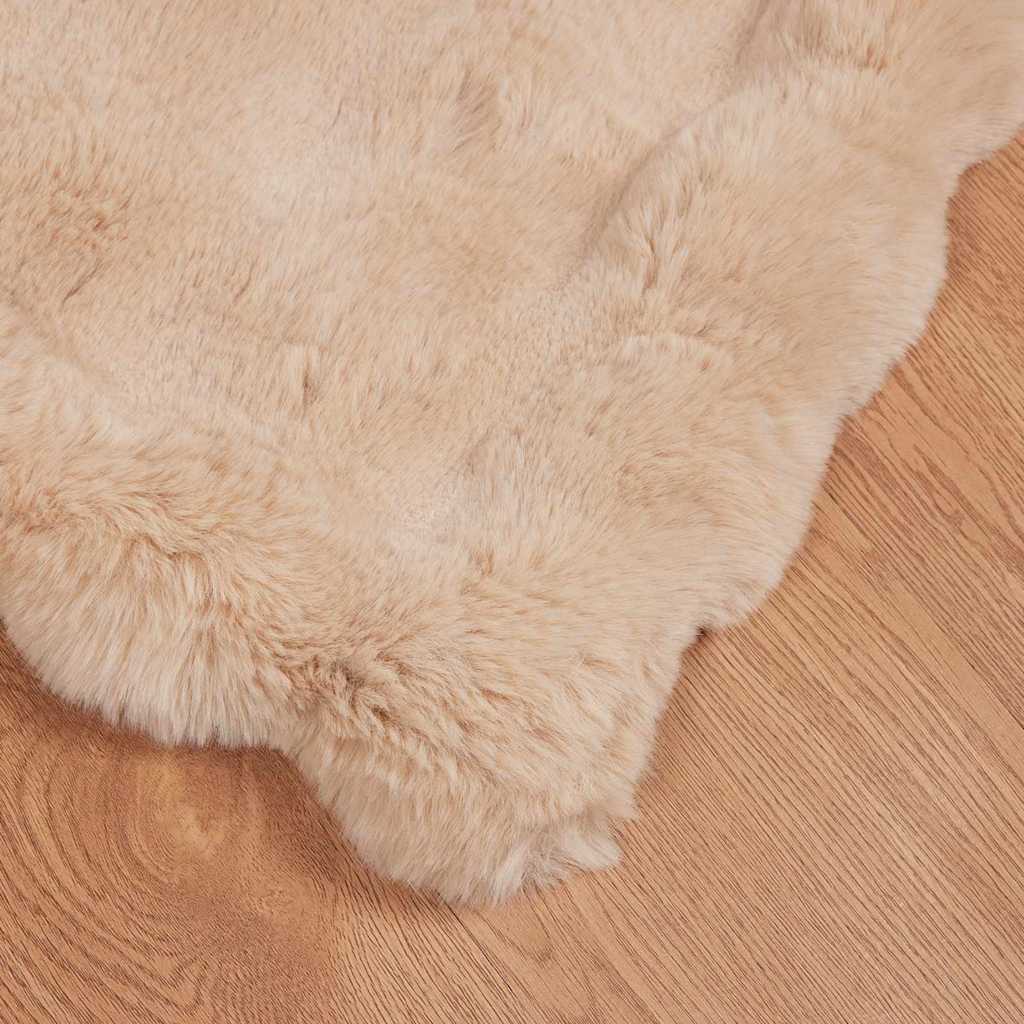 Neppels Konijnenbont Deken 4 pcs Beige 150 x 220 cm Polyester