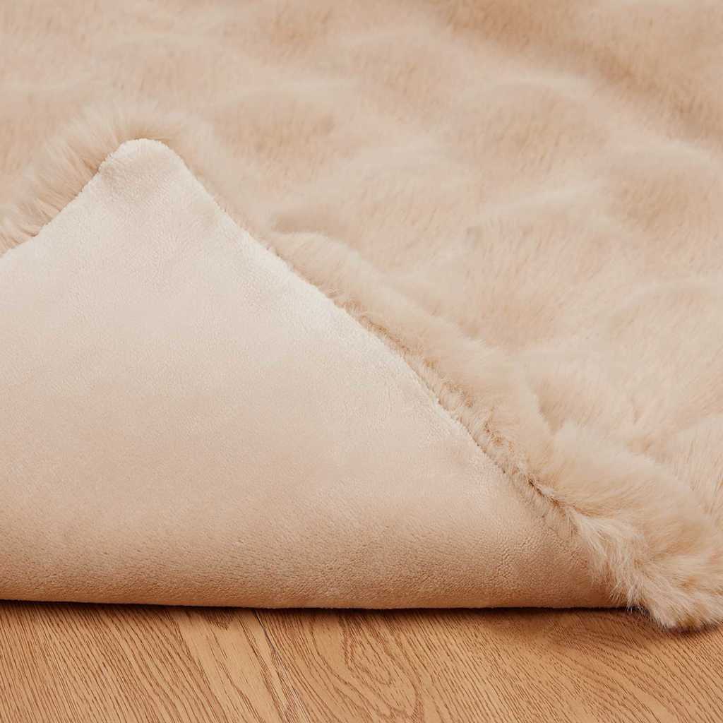 Neppels Konijnenbont Deken 4 pcs Beige 150 x 220 cm Polyester