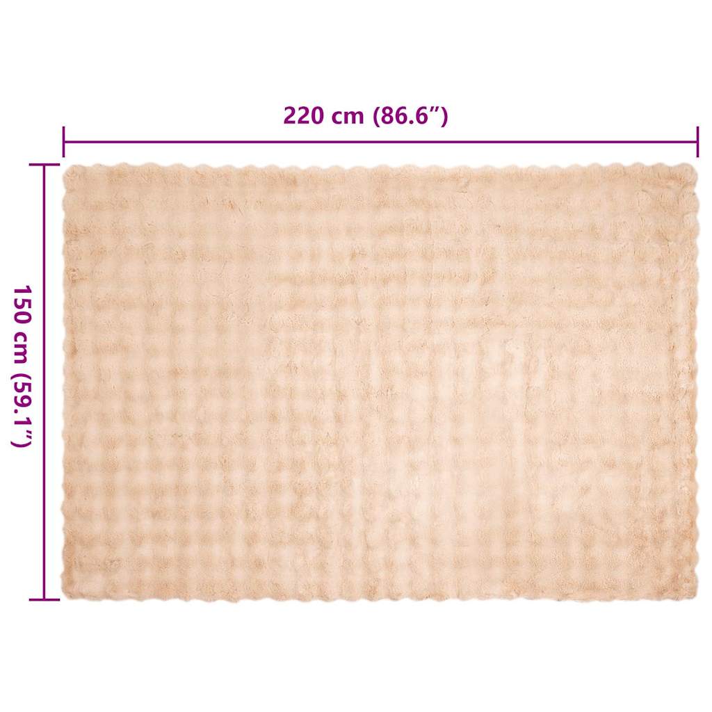 Neppels Konijnenbont Deken 4 pcs Beige 150 x 220 cm Polyester