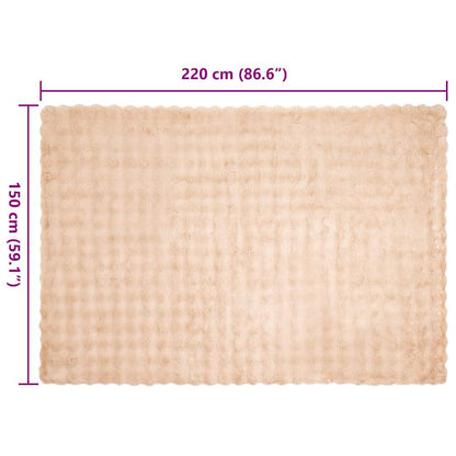 Neppels Konijnenbont Deken 4 pcs Beige 150 x 220 cm Polyester