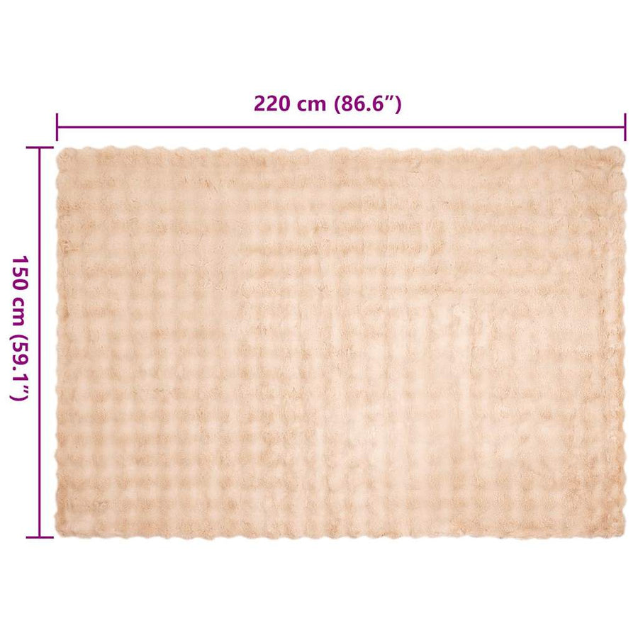 Neppels Konijnenbont Deken 4 pcs Beige 150 x 220 cm Polyester
