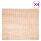 Dekens nep konijnenbont 220x240 cm beige 4 stuks