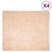 Dekens nep konijnenbont 220x240 cm beige 4 stuks