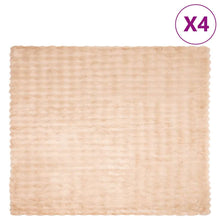 Neppels Konijnenbont Deken 4 pcs Beige 220 x 240 cm Polyester