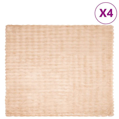 Neppels Konijnenbont Deken 4 pcs Beige 220 x 240 cm Polyester