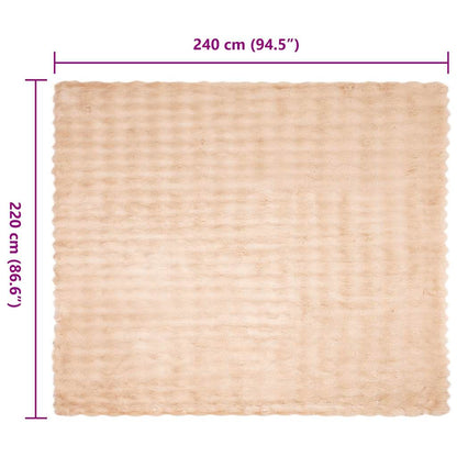 Neppels Konijnenbont Deken 4 pcs Beige 220 x 240 cm Polyester