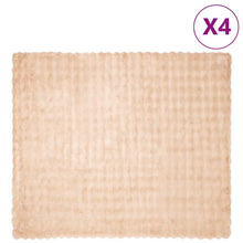 Neppels Konijnenbont Deken 4 pcs Beige 240 x 270 cm Polyester