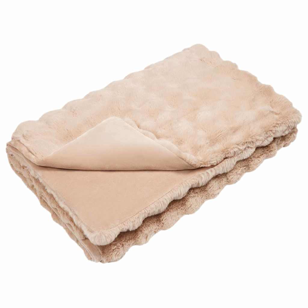 Neppels Konijnenbont Deken 4 pcs Beige 240 x 270 cm Polyester