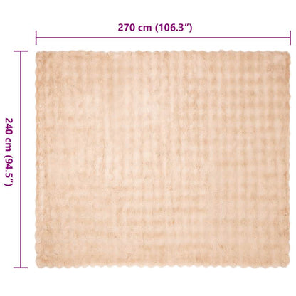 Neppels Konijnenbont Deken 4 pcs Beige 240 x 270 cm Polyester