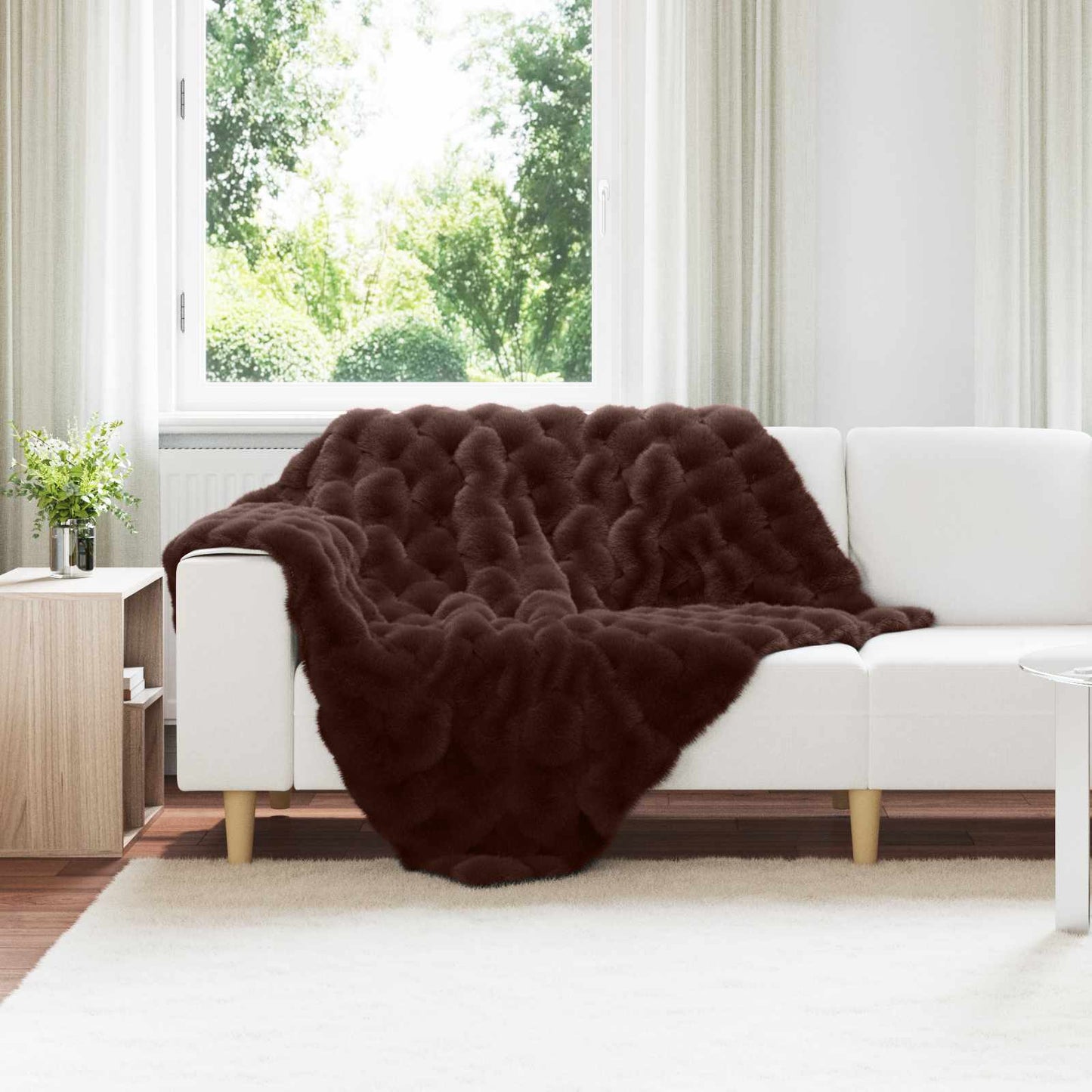 Neppels Konijnenbont Deken Kameel 220 x 240 cm Polyester