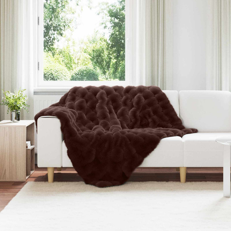 Neppels Konijnenbont Deken Kameel 220 x 240 cm Polyester