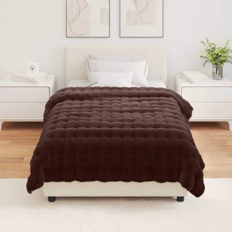 Neppels Konijnenbont Deken Kameel 220 x 240 cm Polyester