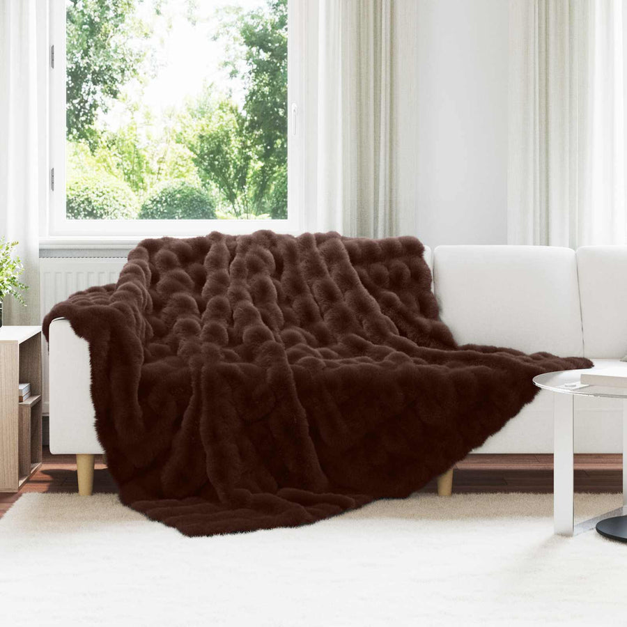 Neppels Konijnenbont Deken Kameel 240 x 270 cm Polyester