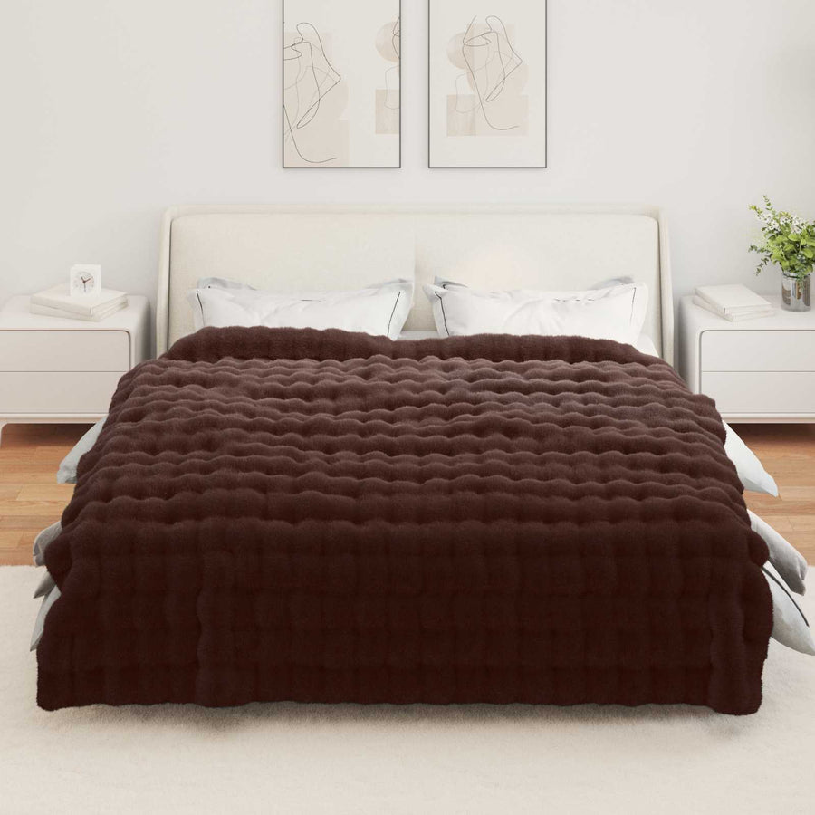 Neppels Konijnenbont Deken Kameel 240 x 270 cm Polyester