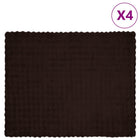 Non-slip faux rabbit fur blanket Olite 4 pcs Camel 130 x 150 cm