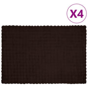 Dekens nep konijnenbont 4 stuks 150x220 cm kameel