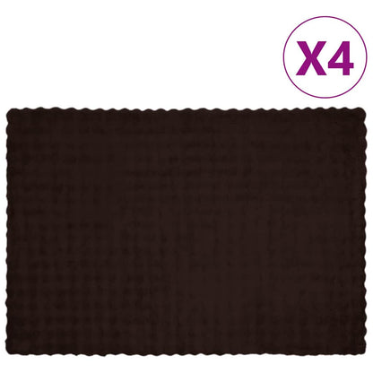 Neppels Konijnenbont Deken 4 pcs Kameel 150 x 220 cm Polyester