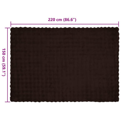 Neppels Konijnenbont Deken 4 pcs Kameel 150 x 220 cm Polyester