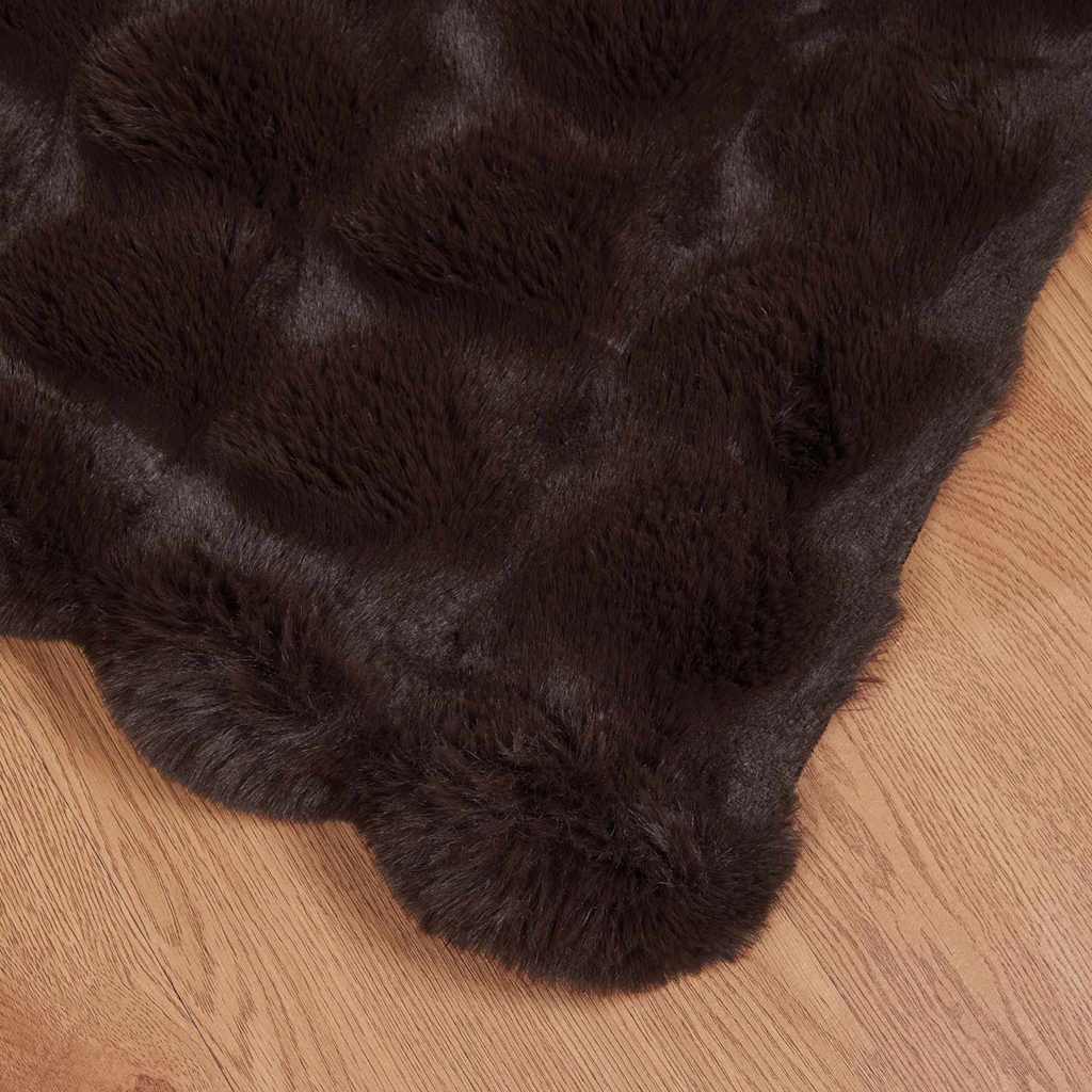 Neppels Konijnenbont Deken 4 pcs Kameel 220 x 240 cm Polyester