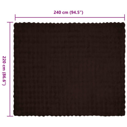 Neppels Konijnenbont Deken 4 pcs Kameel 220 x 240 cm Polyester