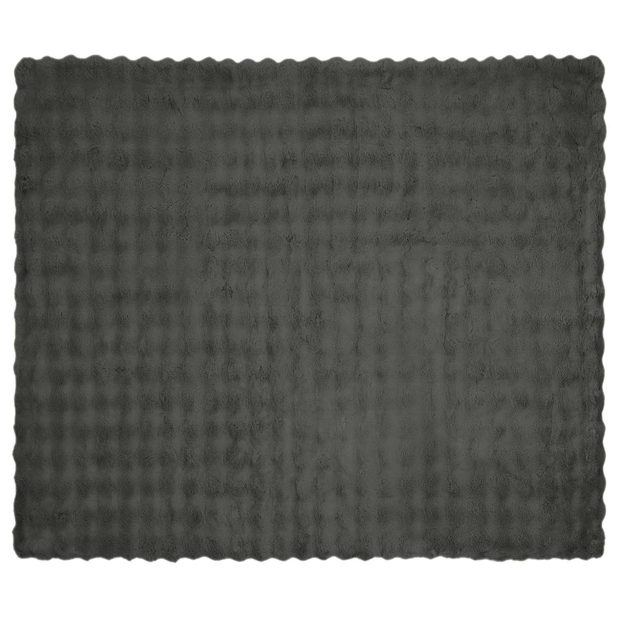 Neppels Konijnenbont Deken Donkergrijs 220 x 240 cm Polyester