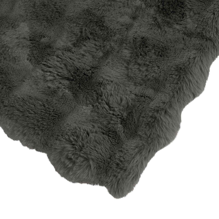 Neppels Konijnenbont Deken Donkergrijs 240 x 270 cm Polyester