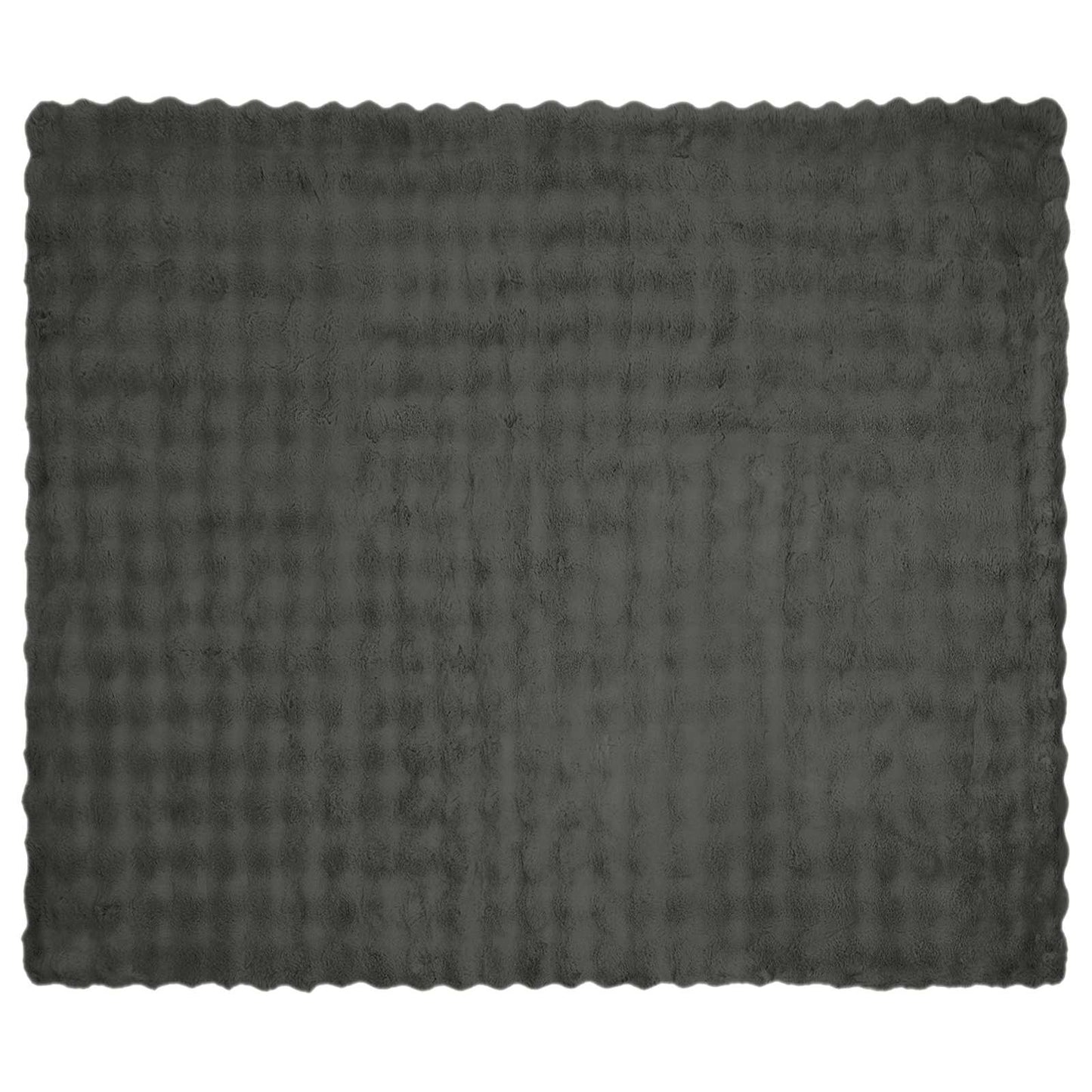 Neppels Konijnenbont Deken Donkergrijs 240 x 270 cm Polyester