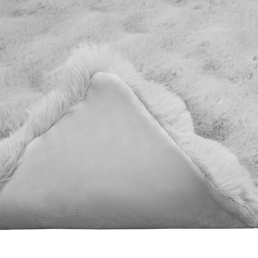 Neppels Konijnenbont Deken Grijs 220 x 240 cm Polyester