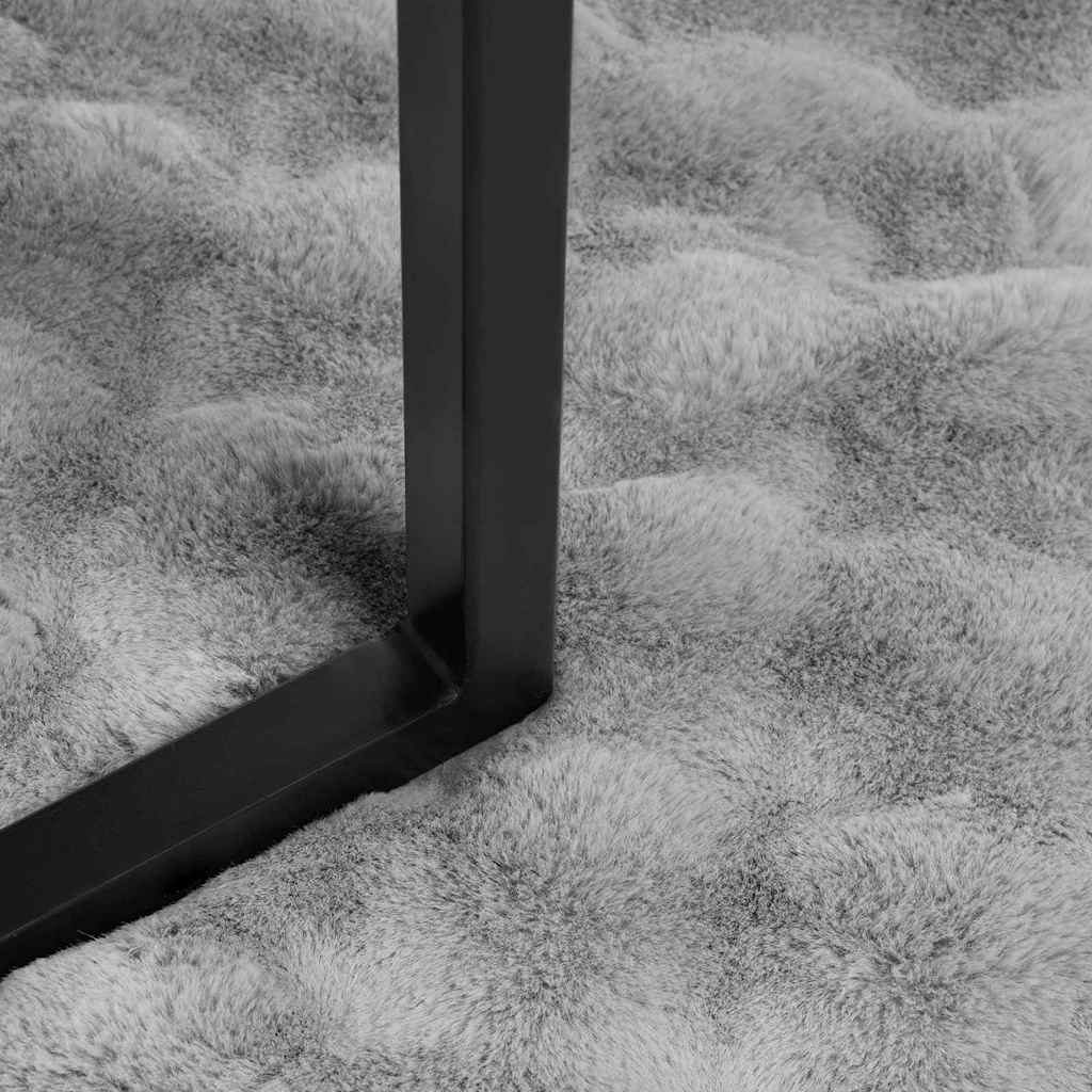 Neppels Konijnenbont Deken 4 pcs Grijs 130 x 150 cm Polyester